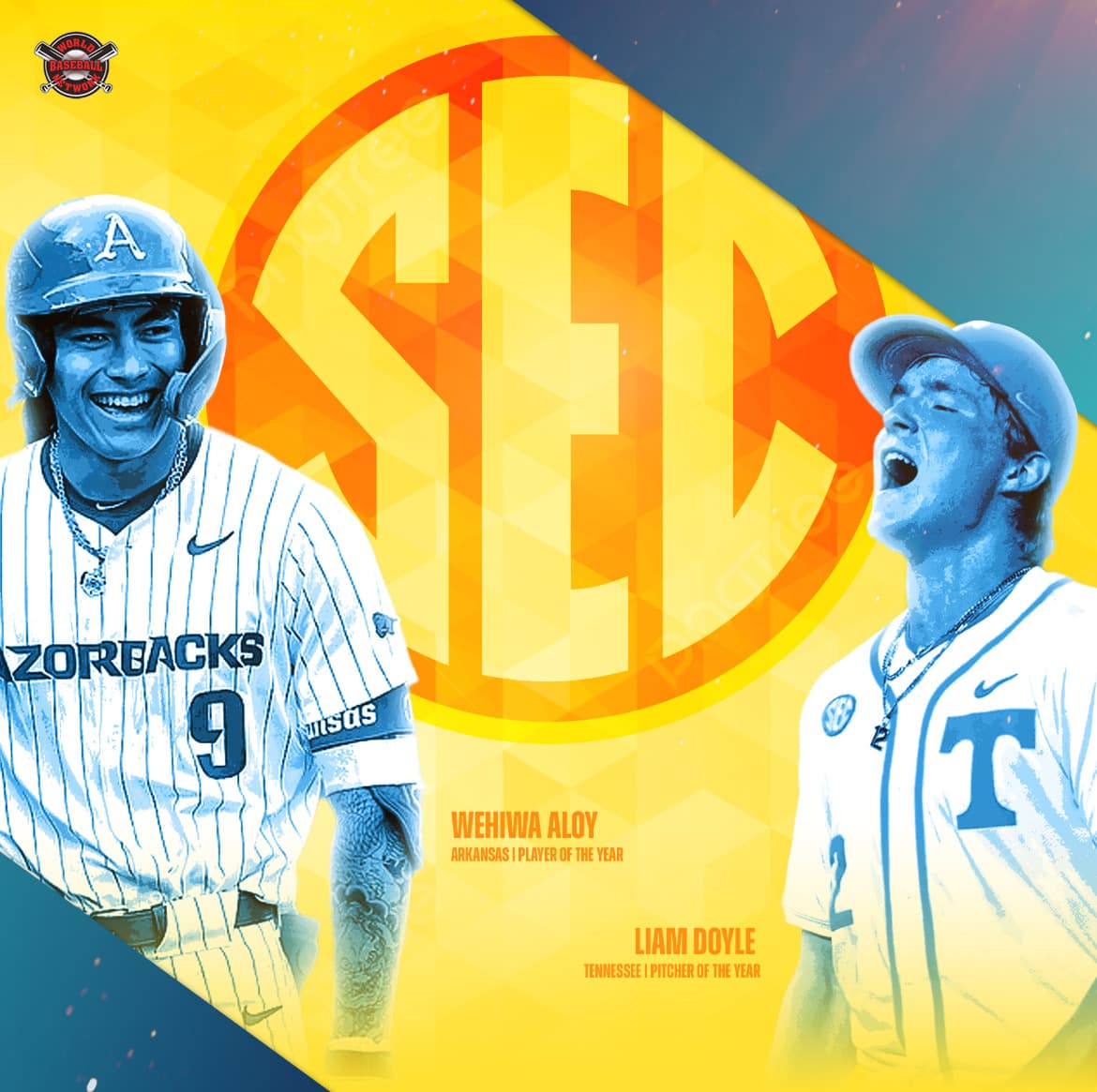 SEC Awards: Arkansas Shortstop Wehiwa Aloy Wins SEC Player of the Year, Tennessee’s Liam Doyle Wins Pitcher of the Year