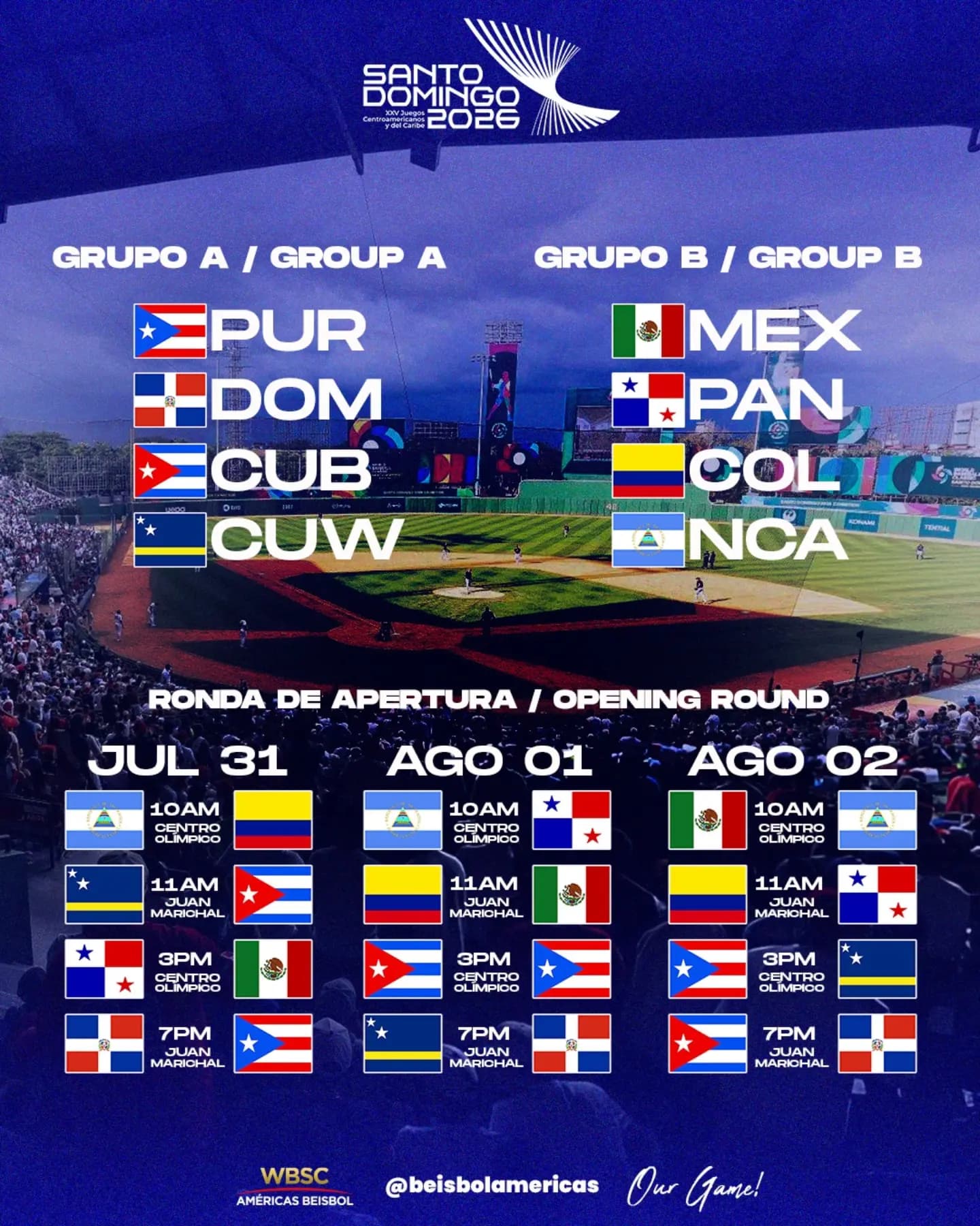 Central American and Caribbean Games Schedule Released