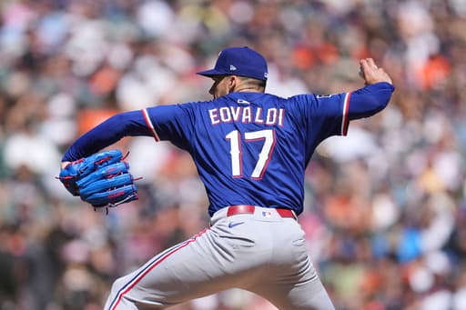 Eovaldi limits Detroit to two hits in seven shutout innings as Rangers top Tigers, 6-1