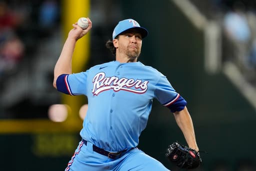 Jacob deGrom pitches 6 strong innings, Rangers hit 4 homers in 10-0 win over the Guardians