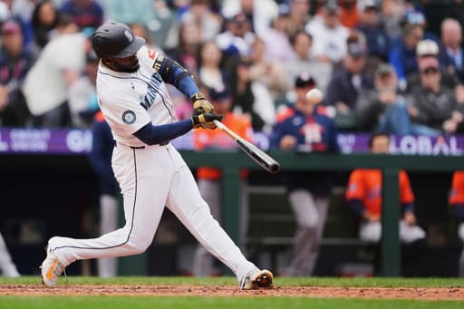 Arozarena hits grand slam in 8th and draws winning walk in 9th as Mariners rally past Astros 7-6