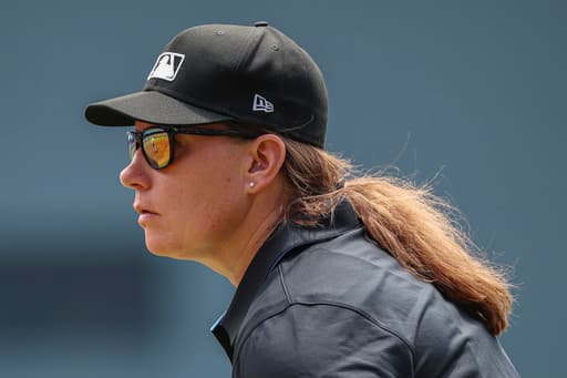 Jen Pawol breaks MLB’s gender barrier as the first female umpire to work a regular-season game