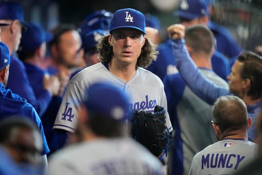 Dodgers’ Tyler Glasnow leaves vs Astros before second inning with back spasms