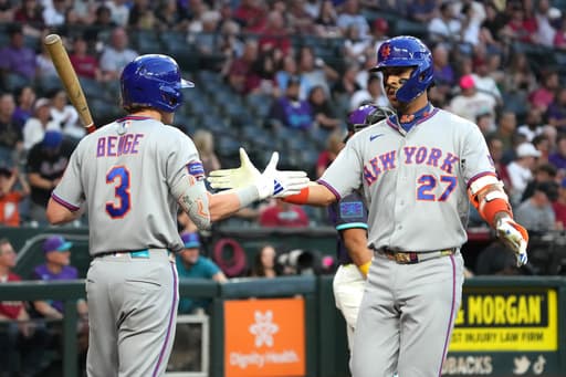 Mark Vientos homers and hits a go-ahead double in the 10th as the Mets top the Diamondbacks 3-1