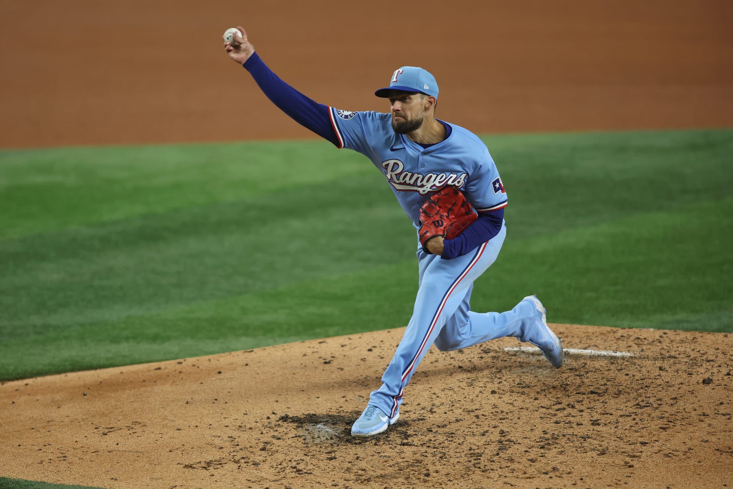 Eovaldi’s Rranchise-Record Streak Without a Walk for Rangers Ends with First-Inning Free Pass