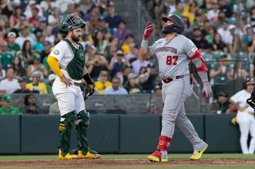 Andrés Chaparro racks up 8 RBIs as Nationals hand A’s their 10th straight loss with 23-4 rout