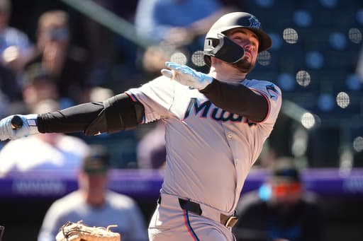 Liam Hicks’ career-high 4 RBIs help Marlins beat Rockies 9-7 for 3-game sweep