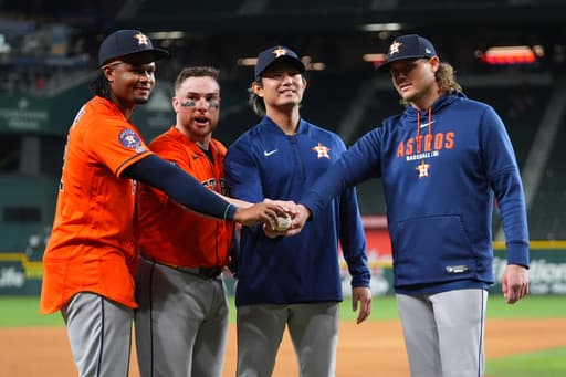 Astros throw a combined no-hitter in their 9-0 win over the Rangers