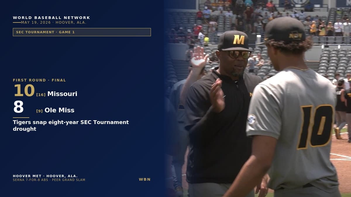 SEC Tournament Game 1 Recap: No. 16 Missouri Stuns No. 9 Ole Miss 10-8, Snaps Eight-Year Tournament Drought as ABS Era Begins