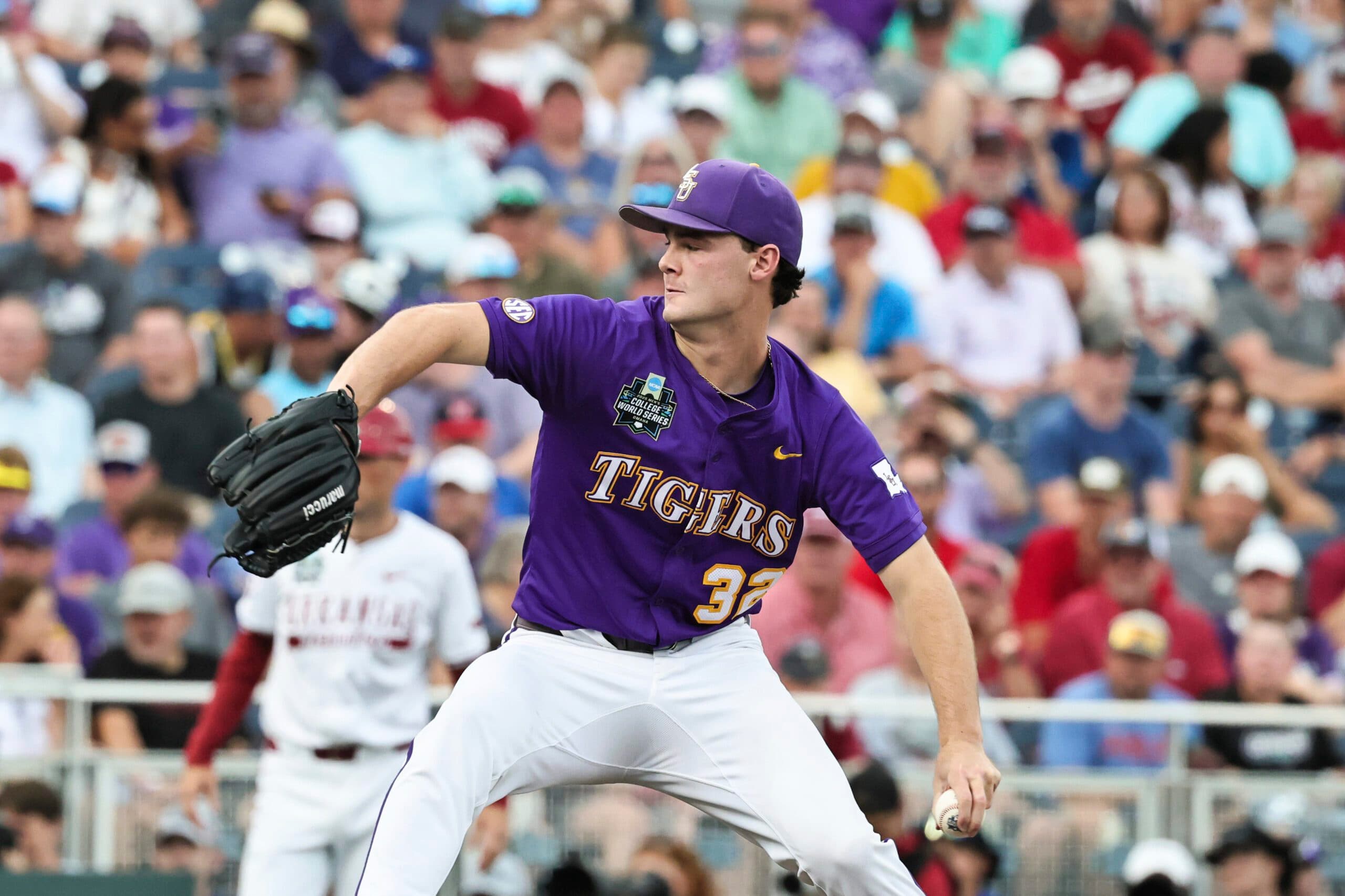 CWS: LSU’s Kade Anderson Shuts Down Arkansas, Allows Three Hits In 4-1 Win In Opener