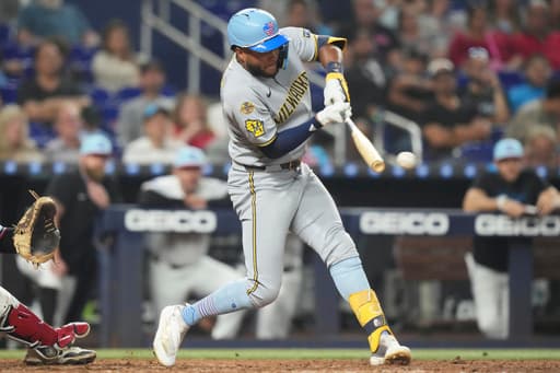 Yelich scores from first on Chourio’s double and Brewers beat Marlins 6-5