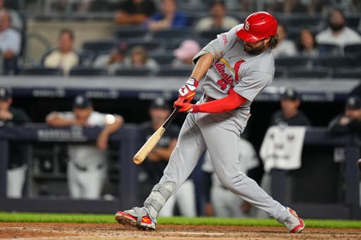 Alec Burleson hits 3 homers for Cardinals at Yankee Stadium after trade deadline passes