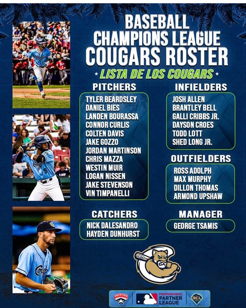 American Association’s Kane County Cougars Name BCL Americas Roster