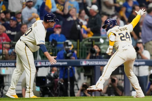 Lineup and Misiorowski-led bullpen provide power as Brewers beat Cubs 7-3 for 2-0 lead in NLDS