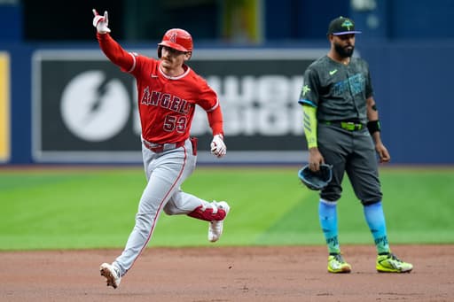 Wade Meckler hits his first grand slam to help the Angels rout the Rays 14-3