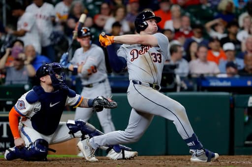 Tigers scratch Colt Keith from lineup with sore wrist against Astros, a day after he hit 3 homers