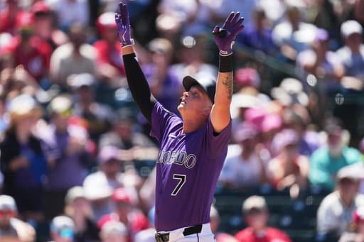 Rumfield erupts for 4 hits, Sugano efficient in return from injured list as Rockies beat Reds 10-3