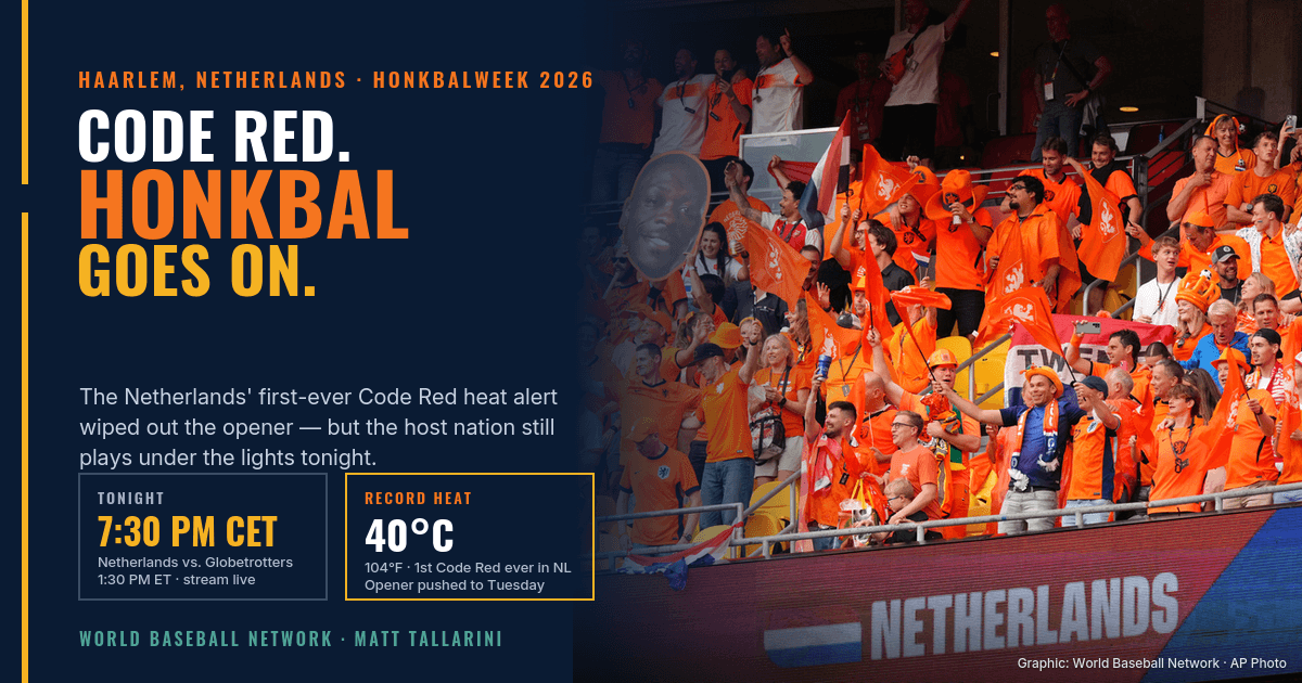 Honkbalweek Haarlem Opens in Record Heat — and the First Game Is Already Postponed