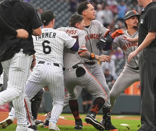 Freeland, Chapman, Adames ejected after Devers hits 30th home run in Giants’ 7-4 win over Rockies