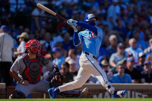 Pete Crow-Armstrong reaches 30-30-30 as Cubs pound Cardinals 12-1 to close in on top NL wild card