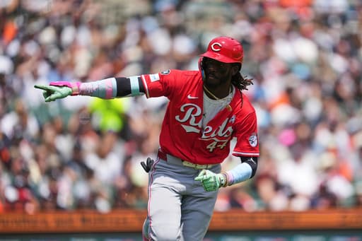 Elly De La Cruz has 3 RBIs, scores 3 runs as Reds rally to beat Tigers 8-4