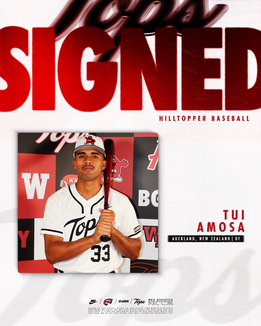 New Zealand’s Tui Amosa Signs with Western Kentucky Hilltoppers 