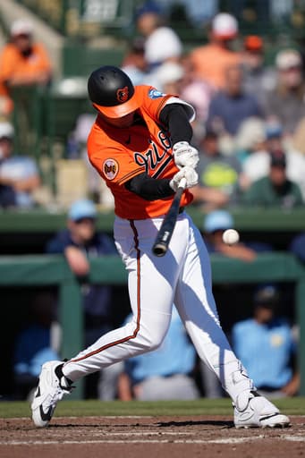 Orioles first baseman Ryan Mountcastle hit on the right hand by a pitch