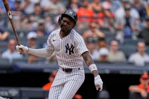 Jazz Chisholm Jr. leaves Yankees’ game after getting hit on forearm by 96.8 mph pitch