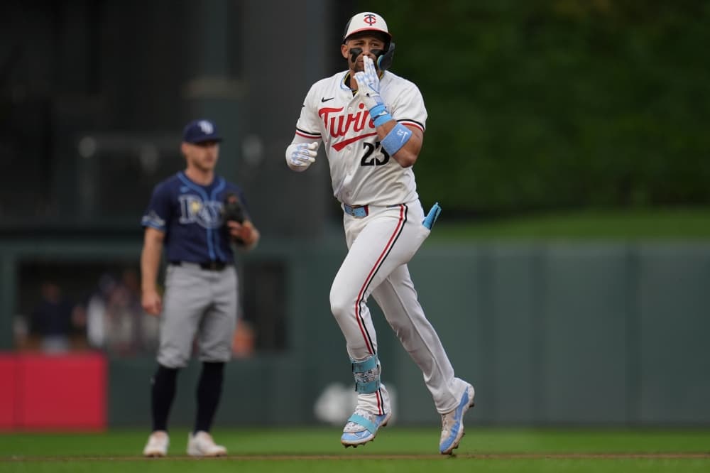 Royce Lewis didn’t realize his latest homer for the Twins made a large section of videoboard go dark