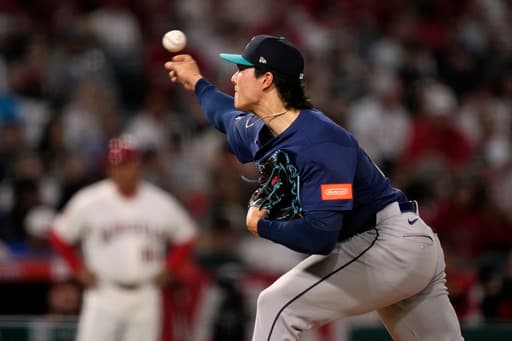 Mariners beat Angels 3-1 when Young breaks scoreless tie in 10th after Woo’s strong start