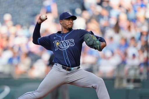 Jansen has HR and 3 RBIs, Bradley pitches 6 2/3 scoreless innings as the Rays beat Royals 5-1