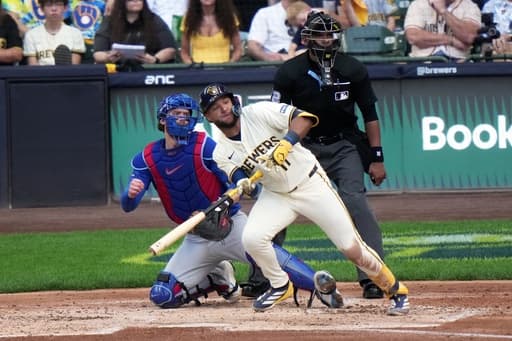 Brewers’ Chourio tests hamstring during workout, his status for Game 2 of NLDS vs Cubs is uncertain