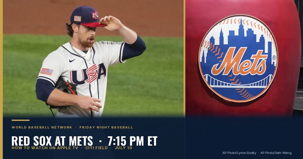 How to Watch Red Sox vs. Mets on Apple TV Friday