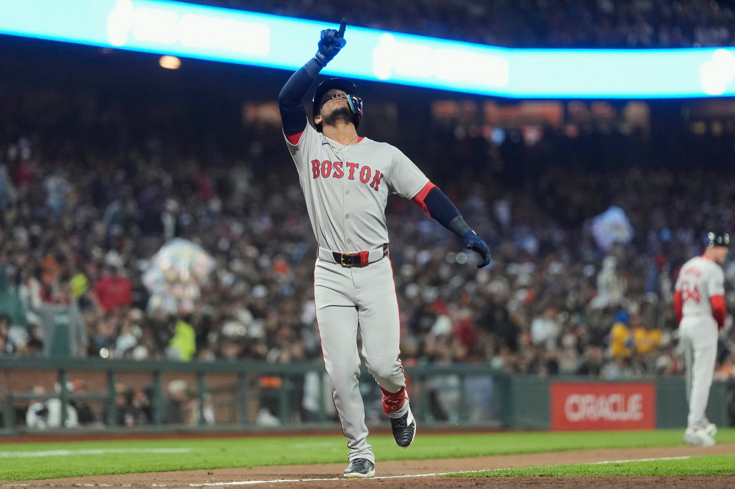 Rafaela hits a tiebreaking homer and Red Sox keep Devers hitless in a 7-5 win over the Giants