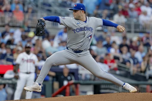 Chad Dallas combines with 5 Toronto pitchers for 4-hitter in MLB debut as Blue Jays stop Braves 7-2