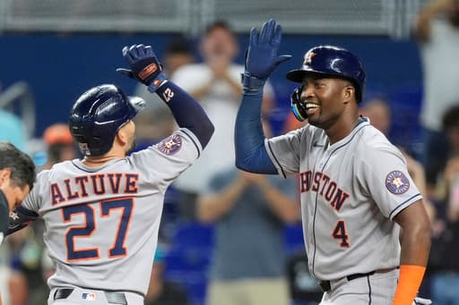 Altuve and Diaz homer to lead the Astros over the Marlins 7-3