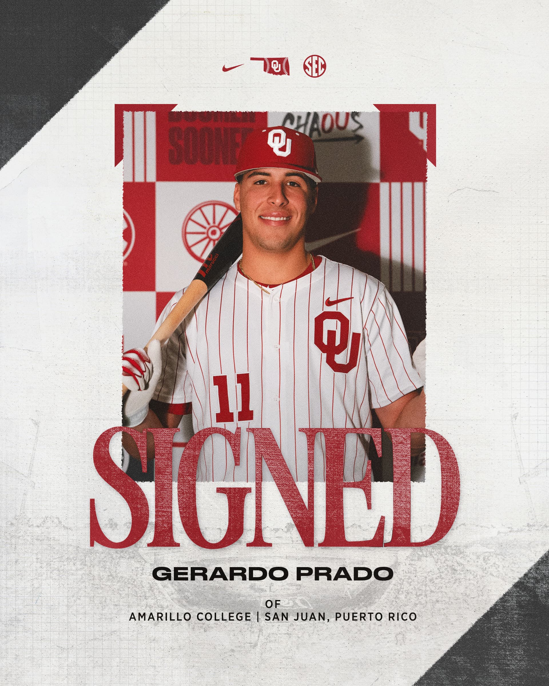 Puerto Rico’s Gerardo Prado Signs with the Oklahoma Sooners 