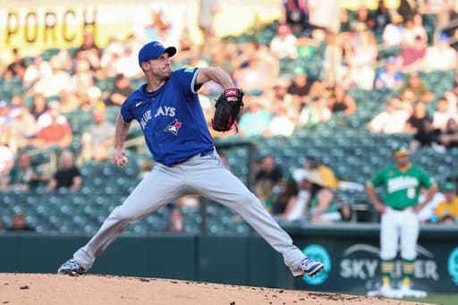 Max Scherzer wins for first time in nearly a year as Blue Jays hold on to beat the A’s 7-6