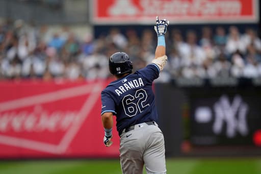 Aranda homers, drives in 3 runs as Rays’ offense awakens in 7-5 win over Yankees