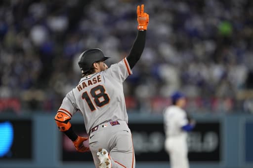 Giants beat Dodgers 6-2 as Bader and Haase hit back-to-back homers off Yamamoto