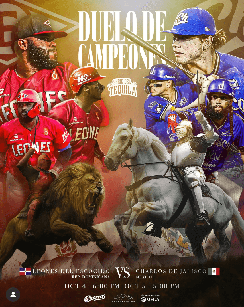 Charros de Jalisco, Leones del Escogido Meet In Preseason Rematch of Last Year’s Caribbean Series Title Game