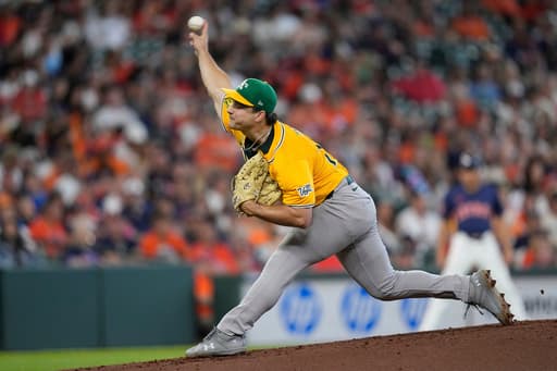 Andujar, Langeliers homer in 1st, A’s beat Astros 7-1 to complete series sweep