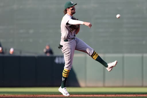 Athletics shortstop Jacob Wilson leaves game with a shoulder injury after diving for a grounder