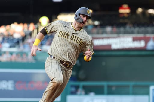 Merrill hits a two-run homer in the 7th inning to give the Padres a 7-5 win over the Nationals