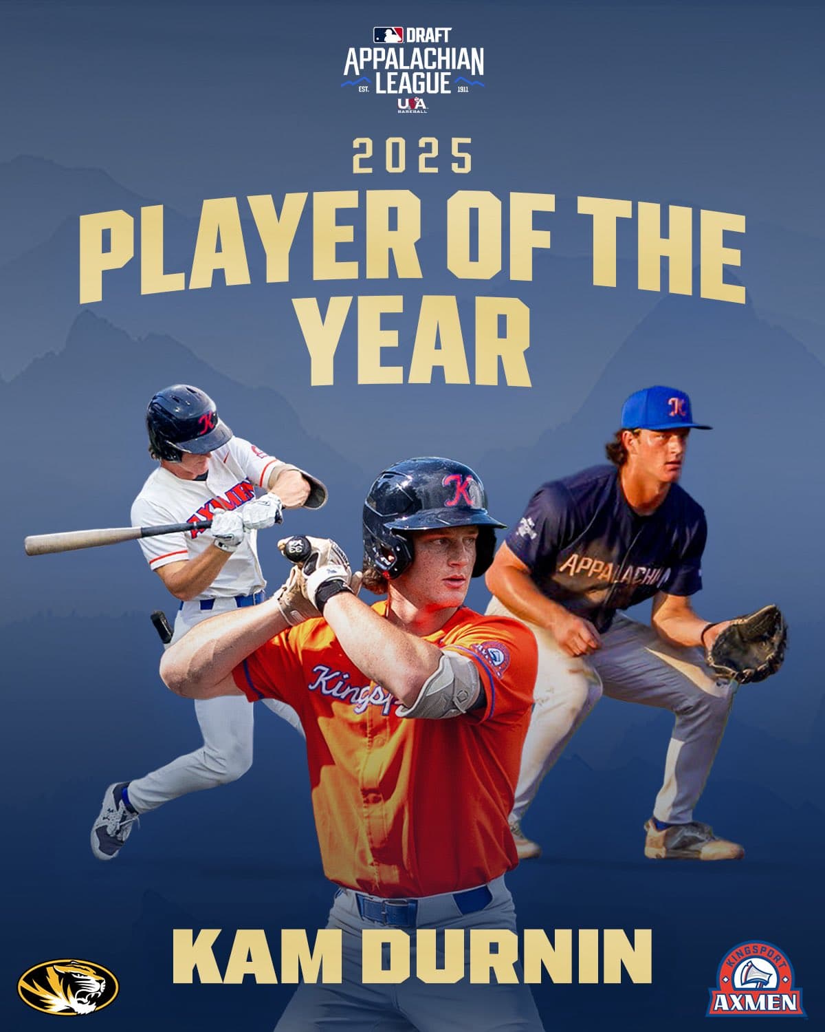 Missouri’s Kam Durnin wins Appalachian League Player of the Year Award 