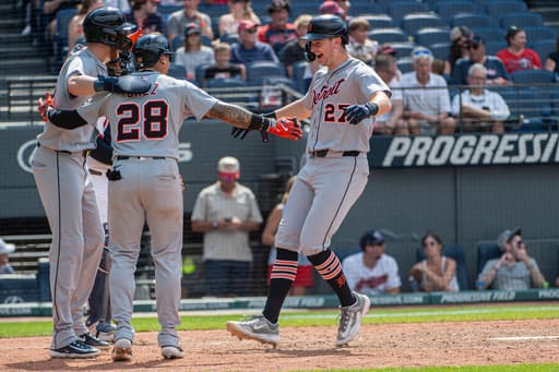 Tigers get 10th-inning homers from Sweeney and Greene and extend Guardians’ skid to 10 with 7-2 win