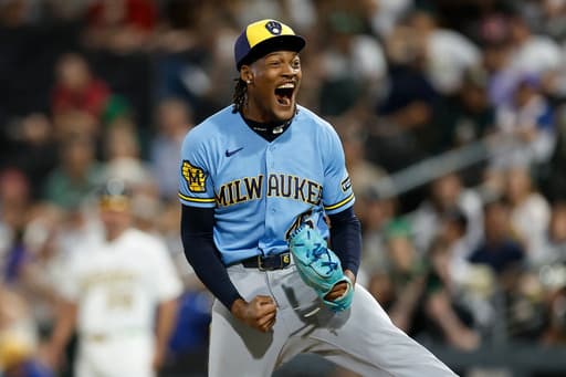 Brewers outlast A’s 15-14 in 12 innings as teams combine for 11 homers and 34 hits in Las Vegas