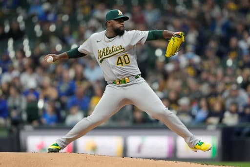 Severino goes 8 strong innings for first win since signing big contract and A’s top Brewers 3-1