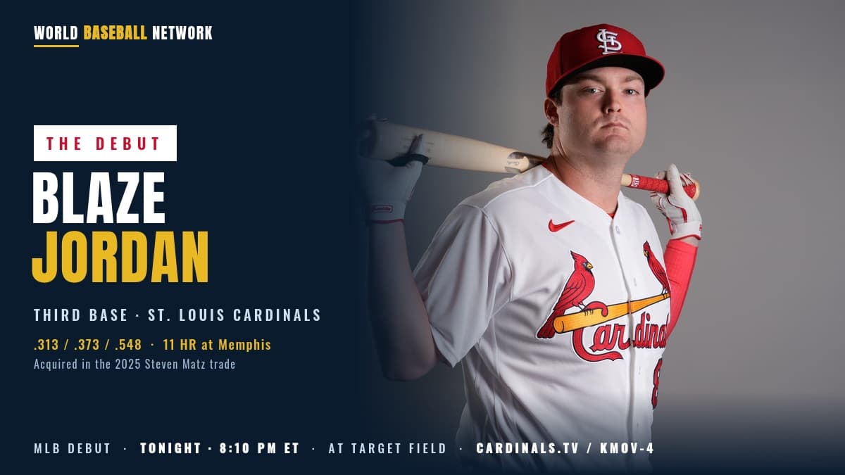 Blaze Jordan MLB Debut: How to Watch the Cardinals’ 23-Year-Old Slugger Tonight vs. the Twins