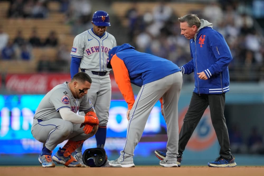 The Mets have placed catcher Francisco Alvarez on the injured list after a baserunning mishap